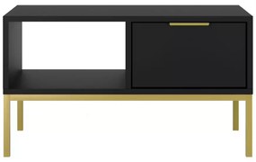Konferenční stolek Austin 80 cm černá/zlatá