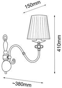 Amplex 8395 - Nástenná lampa LILOSA 1xE14/10W/230V