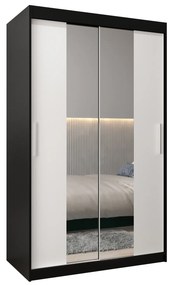 Šatníková skriňa 120 cm Toki 1 (Čierna matná + Biela matná). Akcia -69%. Vlastná spoľahlivá doprava až k Vám domov. 1064891