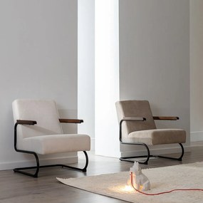 Béžové ženilkové kreslo Industra – Ixia