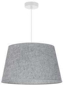 Závesné svietidlo Len, 1x šedé textilné tienidlo, (fi 44 cm), w