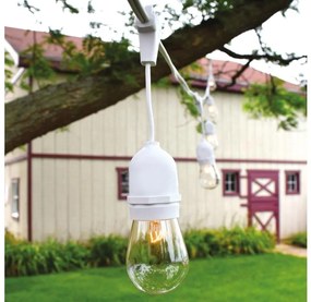 Vonkajšia reťaz 15xE27/0,5W/230V 15 m IP44 biela