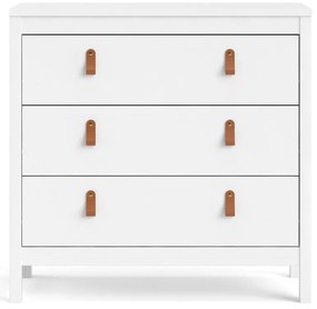 Biela nízka komoda 82x80 cm Madrid – Tvilum