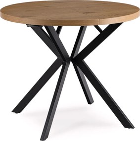 LUGO Rozkladací stôl 90-190 cm zlatý dub / čierna