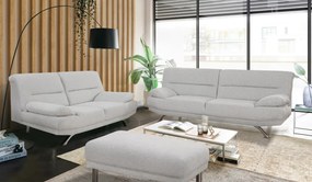 Dvojsedák Bruno, šedo-biela tkanina