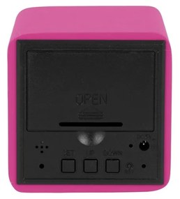 Karlsson 5982BP dizajnové LED hodiny s budíkom ružová, 7 cm