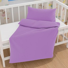 Biante Detské saténové posteľné obliečky do postieľky ST-009 Levanduľové Do postieľky 90x120 a 40x60 cm