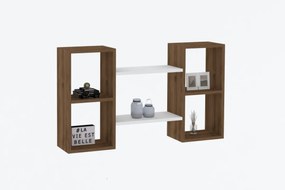 Nástenná polica BAMBI orech svetlý/biela