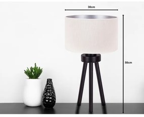 Duolla - Stolná lampa LYON 1xE27/15W/230V pr. 30 cm krémová