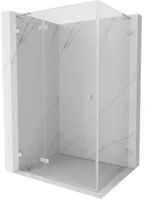 Mexen Lunar, L sklápací sprchový kút ľavý 90 x 80 cm, 8mm číre sklo, oceľový profil, 834L-090-080-97-00-L