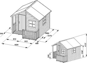 Marimex | Detský drevený domček Marimex Chalupa | 11640425