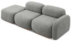 Sivá leňoška z textílie buklé (ľavý roh) Ailani – Makamii