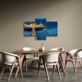 Obraz - hotel na pláži (90x60 cm)
