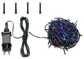 Zelená svietiaca LED reťaz Markslöjd Sken Black Multi, 80 svetielok, dĺžka 13 m