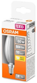 OSRAM LED sviečka E14 Classic B 5,5W 2 700K matná
