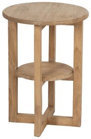 Okrúhly odkladací stolík z masívu mindi ø 40 cm Dala – Ixia