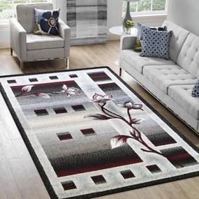 Moderný koberec do obývačky s motívom kvetov Šírka: 160 cm | Dĺžka: 220 cm