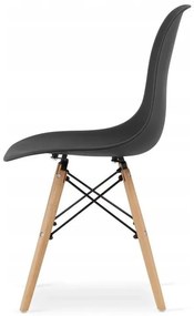 Jedálenská zostava TODI 60cm okrúhly stolový set čierny + 2 stoličky OSAKA čierne