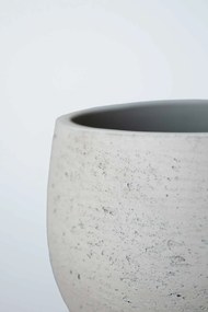 Moderný kvetináč RAFIOT, sklolaminát, výška 21 cm, béžový