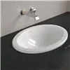 VILLEROY &amp; BOCH Loop &amp; Friends oválne umývadlo k zabudovaniu zospodu, bez otvoru, bez prepadu, 560 x 380 mm, Ebony, s povrchom CeramicPlus, 4A5501S5