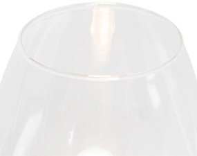 Klasická stolná lampa zlatá so sklom - Elien