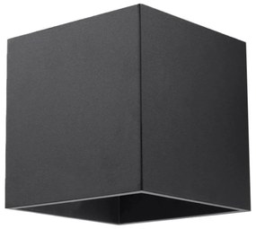 Nástenné svietidlo Quad, 1x čierne kovové tienidlo