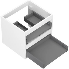 Mexen Box-A, závesná skrinka 50 cm, 2 zásuvky, biela matná, 91AX0-0500-470-2-01