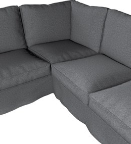 Poťah na rohovú sedačku Ektorp farba produktu sivá látka zapletaná