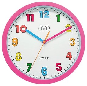 Detské nástenné hodiny JVD HA46.2 ružové