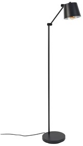 Čierna stojacia lampa s kovovým tienidlom (výška 135 cm) Hajo – White Label