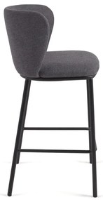 Tmavosivá barová stolička (výška sedadla 65 cm) Ciselia – Kave Home