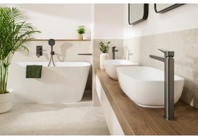 KFA Armatura 4522-815-61 - Umývadlová batéria + výpusť MALAGA 15,9 cm metalická sivá