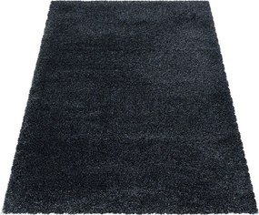 Antracitový koberec 60x110 cm Fluffy – Ayyildiz Carpets