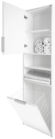 Mereo Mereo, Vigo, kúpeľňová skrinka vysoká s košom, 180 cm, MER-CN332