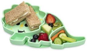 Silikónový delený tanierik s prísavkou - dinosaurus