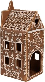 Porcelánový svietnik perníková chalúpka Gingerbread House - 7*7*17 cm