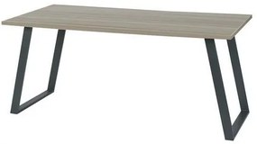 Kancelársky stôl Viva Shape, 180 x 80 x 75 cm, rovné vyhotovenie, podnožie antracit, dub oyster