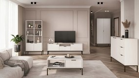 Komoda Austin 150 cm bílá/černá