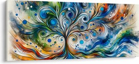 Obraz – Farebný energetický strom (120x50 cm)