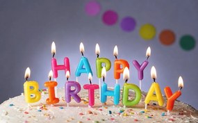 HAPPY BIRTHDAY Sada farebných sviečok