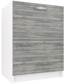Kuchynská skrinka Belini drezová 60 cm šedý antracit Glamour Wood bez pracovnej dosky  TOR SDZ60/0/WT/GW/0/U