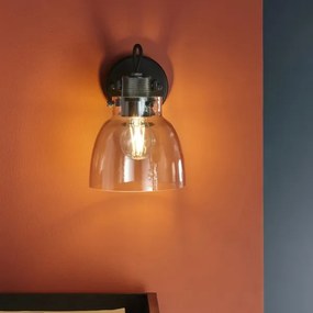 Endon 107011 - Nástenné bodové svietidlo URBAN 1xE27/10W/230V čierna/dymová čierna