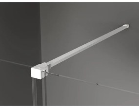 Mexen Velar, sprchový kút s posuvnými dverami 110(dvere) x 70(stena) cm, 8mm číre sklo, biela, 871-110-070-01-20