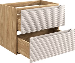 Comad Kúpeľňová skrinka pod umývadlo Ocean Beige 70 béžová/dub olejovaný