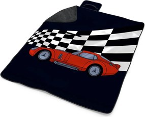 Sablio Plážová deka Pretekárske auto: 200x140 cm