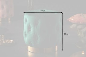 Dizajnová taburetka Rococo 37 cm tmavozelená