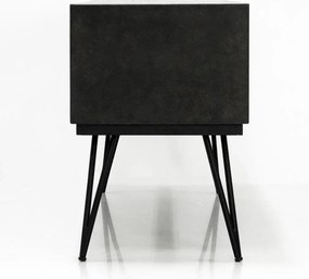 TV stolík Adesso 150 cm z masívu čierny/hnedý
