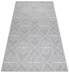 Koberec FLAT SISAL 48731637  Námestie  diamant,  geometrický  sivo /  krémový