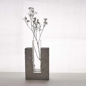 PRASKLO Umelecká váza Up Stairs 25 × 15 × 6 cm, hrdlo: 4,5 × 4,5 cm