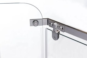 BPS-koupelny Päťuholníkový sprchovací kút KZ91B 90x90 chróm/transparent - bez vaničky
